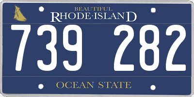 RI license plate 739282