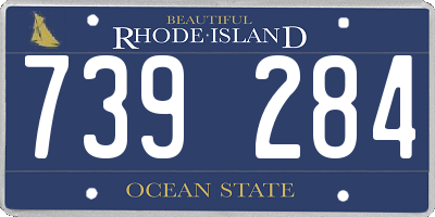 RI license plate 739284