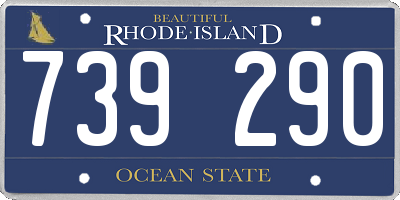 RI license plate 739290