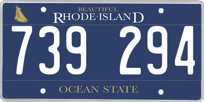 RI license plate 739294