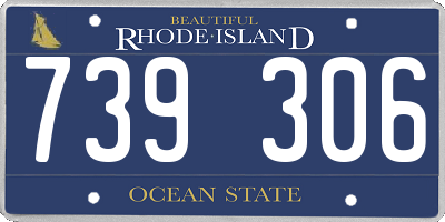 RI license plate 739306