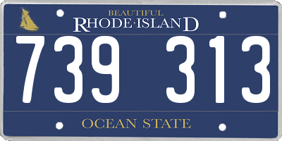 RI license plate 739313