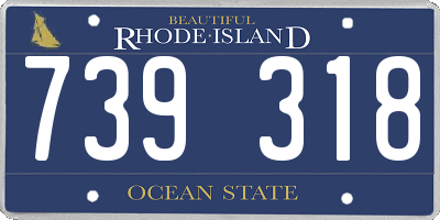 RI license plate 739318