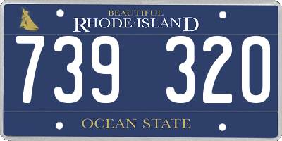 RI license plate 739320
