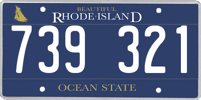 RI license plate 739321