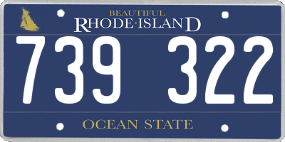 RI license plate 739322