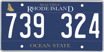 RI license plate 739324