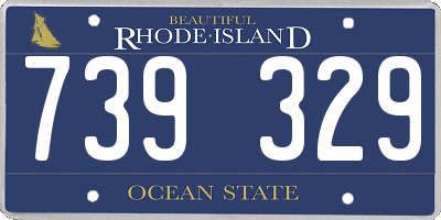 RI license plate 739329