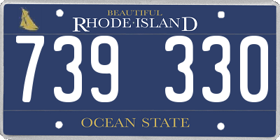 RI license plate 739330