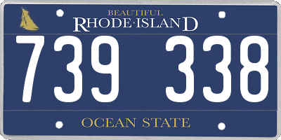RI license plate 739338