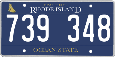 RI license plate 739348