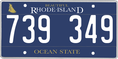 RI license plate 739349