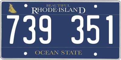 RI license plate 739351