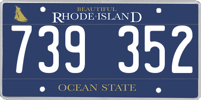 RI license plate 739352