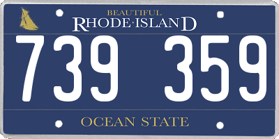 RI license plate 739359