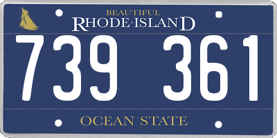 RI license plate 739361
