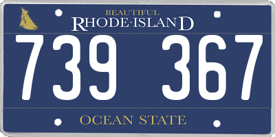 RI license plate 739367