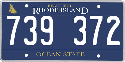 RI license plate 739372