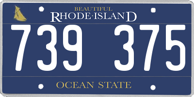 RI license plate 739375