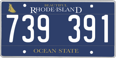 RI license plate 739391