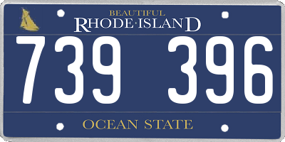 RI license plate 739396