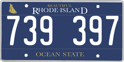 RI license plate 739397