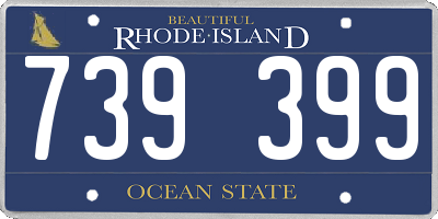 RI license plate 739399