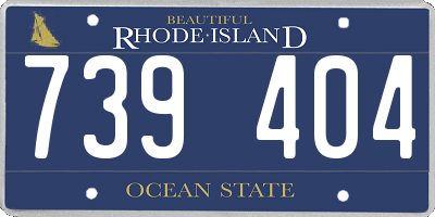 RI license plate 739404