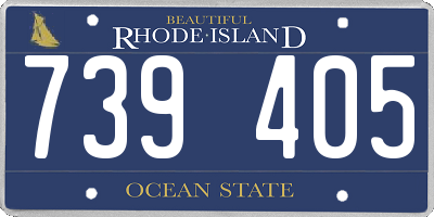 RI license plate 739405