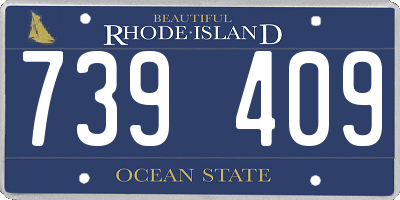 RI license plate 739409