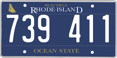 RI license plate 739411