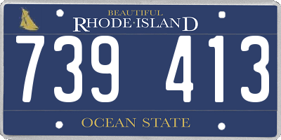 RI license plate 739413