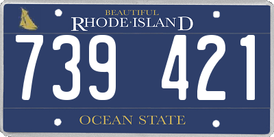 RI license plate 739421