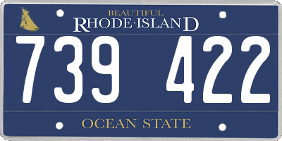 RI license plate 739422