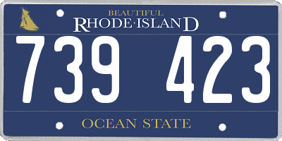 RI license plate 739423