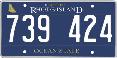 RI license plate 739424