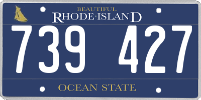 RI license plate 739427
