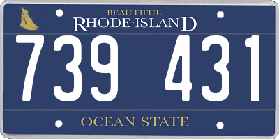 RI license plate 739431