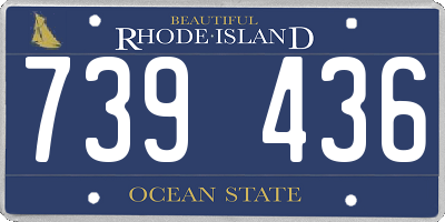 RI license plate 739436