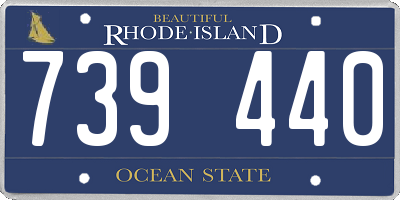 RI license plate 739440