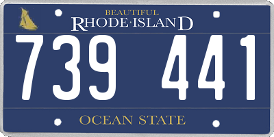RI license plate 739441