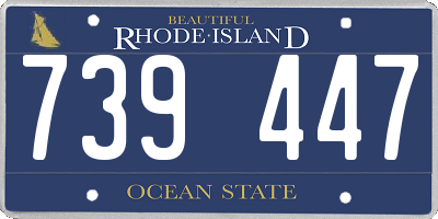 RI license plate 739447