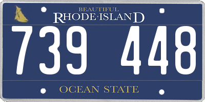 RI license plate 739448