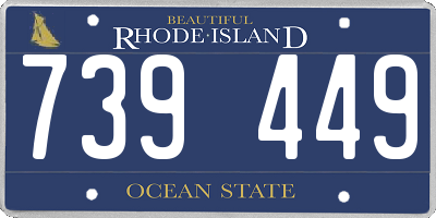 RI license plate 739449