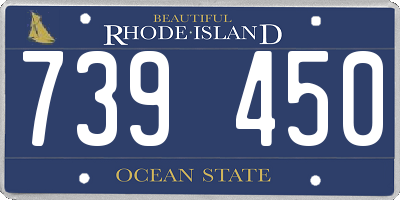 RI license plate 739450