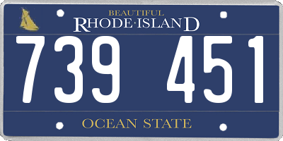 RI license plate 739451