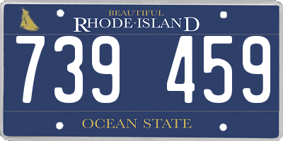 RI license plate 739459