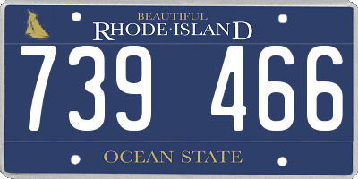 RI license plate 739466