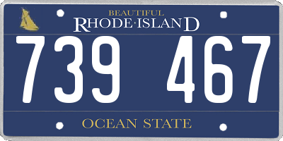 RI license plate 739467