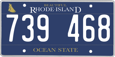 RI license plate 739468